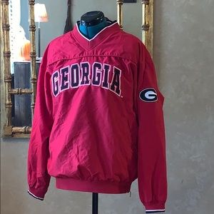Georgia Bulldogs Windshield Pullover Mint Med Red